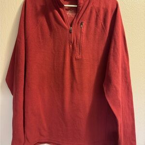 L.L. Bean Men's Red Fleece Pullover